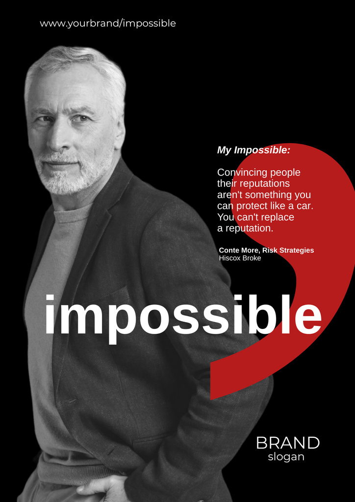 Modèle de visuel Senior Man with Quote - Poster