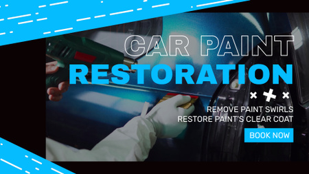 Modèle de visuel Services de peinture de voiture avec restauration de manteau - Full HD video