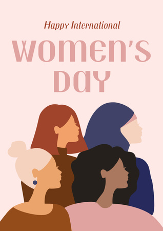 Spreading the Message of Women's Rights with Diverse Women Poster – шаблон для дизайну