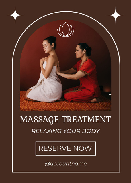 Designvorlage Thai Massage Services für Flayer
