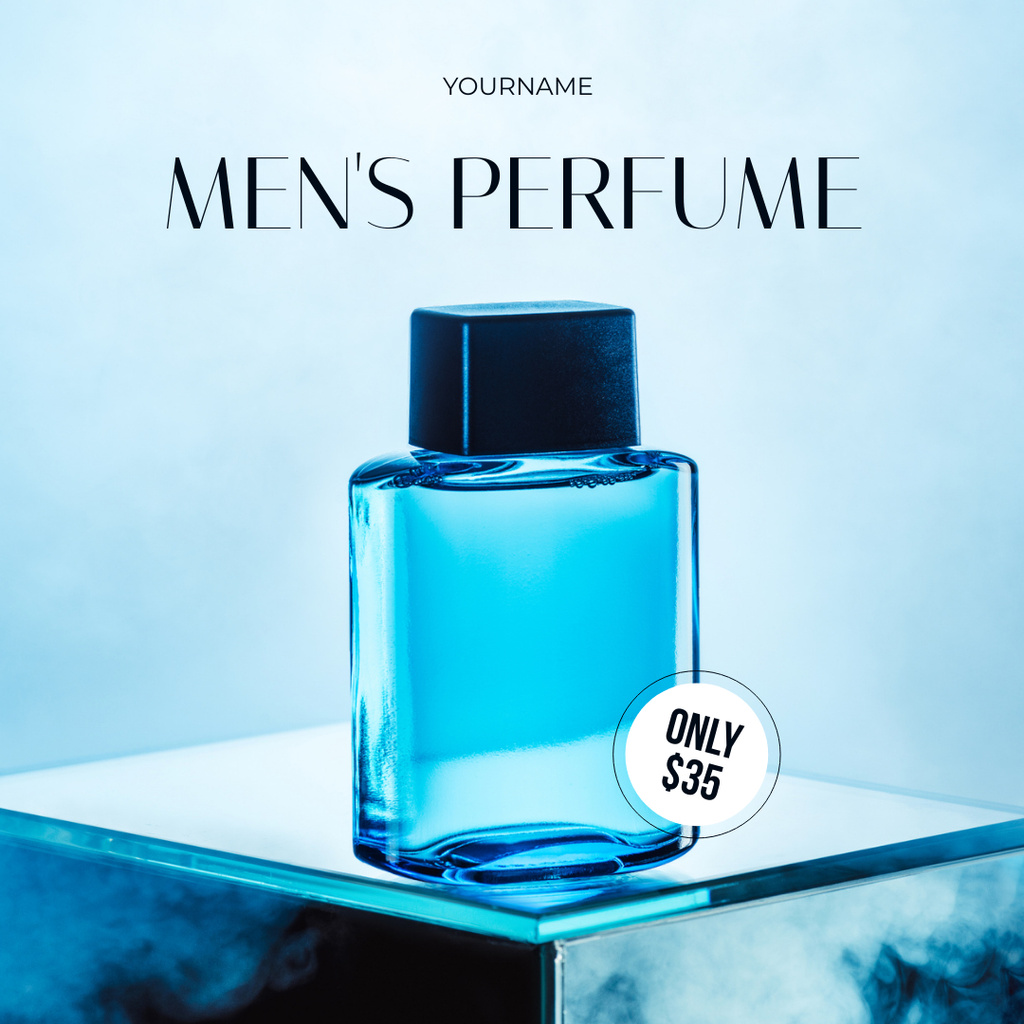 Modèle de visuel Men's Fragrance Announcement - Instagram