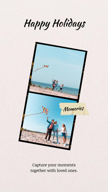 Happy Family on Vacation Instagram Story Tasarım Şablonu