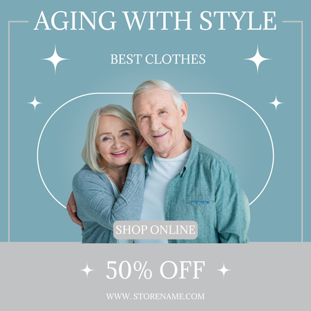 Template di design Stylish Clothes For Seniors Sale Offer Instagram