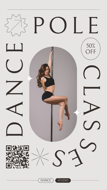 Designvorlage Announcement of Pole Dance Class für Instagram Story