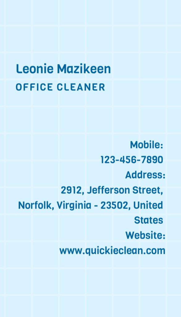 Ontwerpsjabloon van Business Card US Vertical van Quick Cleaning Services Offer