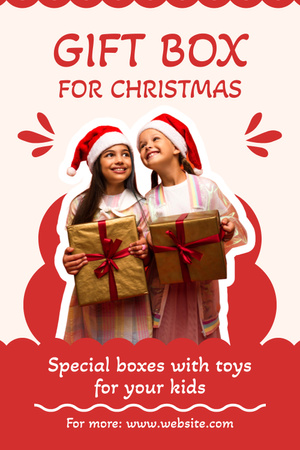 Christmas Gift Boxes for Kids Red Pinterest Design Template