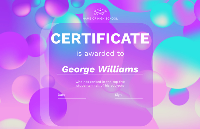 Home Education Ad Certificate on Gradient Certificate 5.5x8.5in – шаблон для дизайну