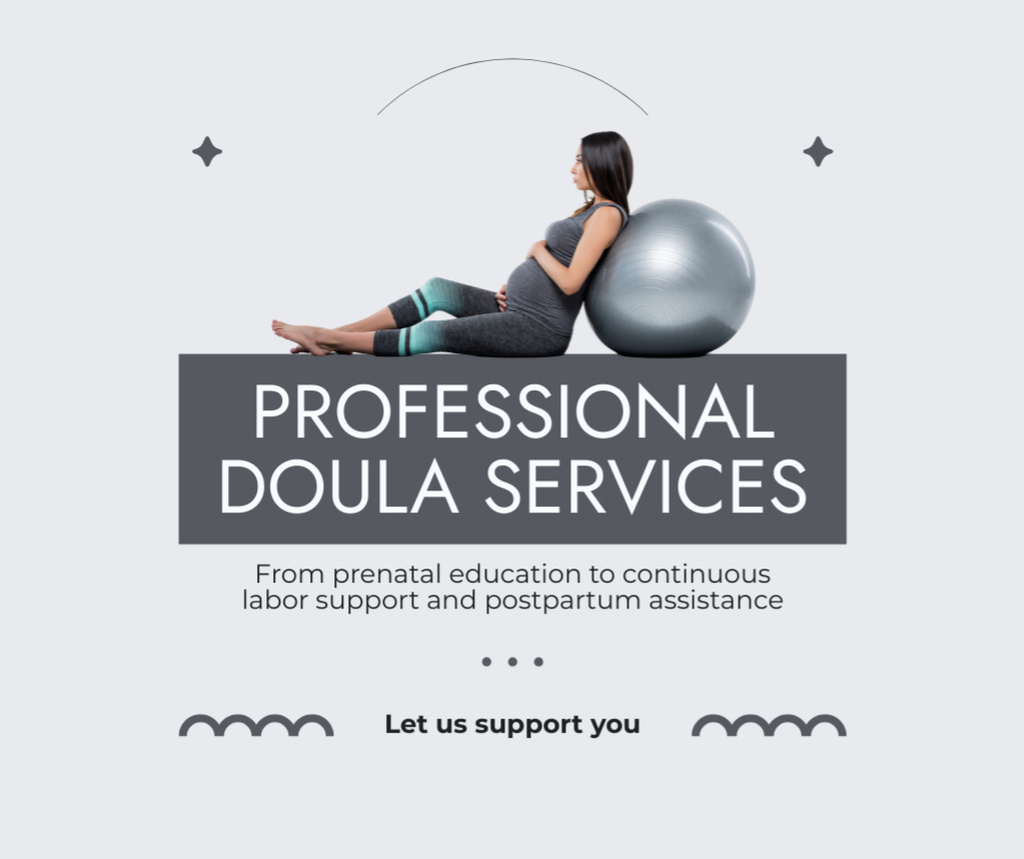 Designvorlage Tailored Doula Services And Assistance Offer für Facebook