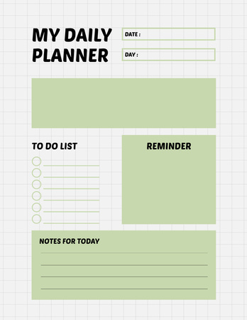 Daily Things To Do List Notepad 8.5x11in Design Template