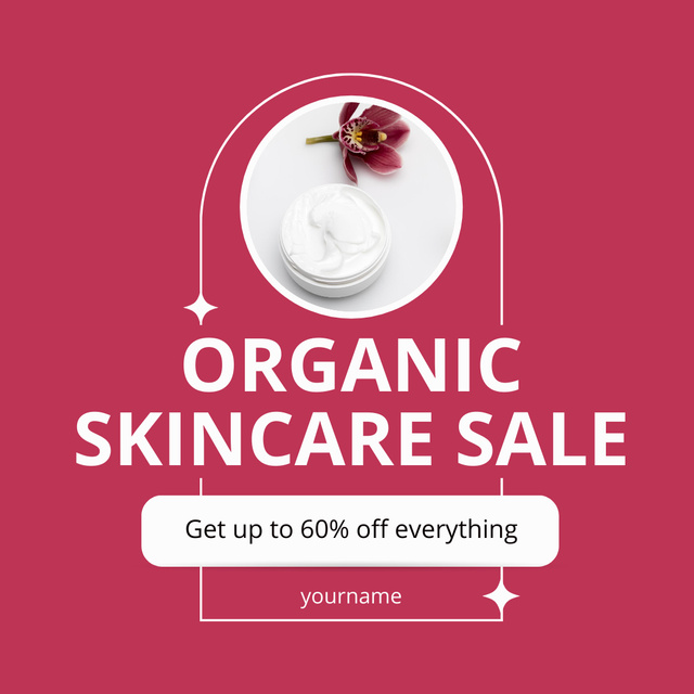 Ontwerpsjabloon van Instagram van Offer of Organic Skincare Sale