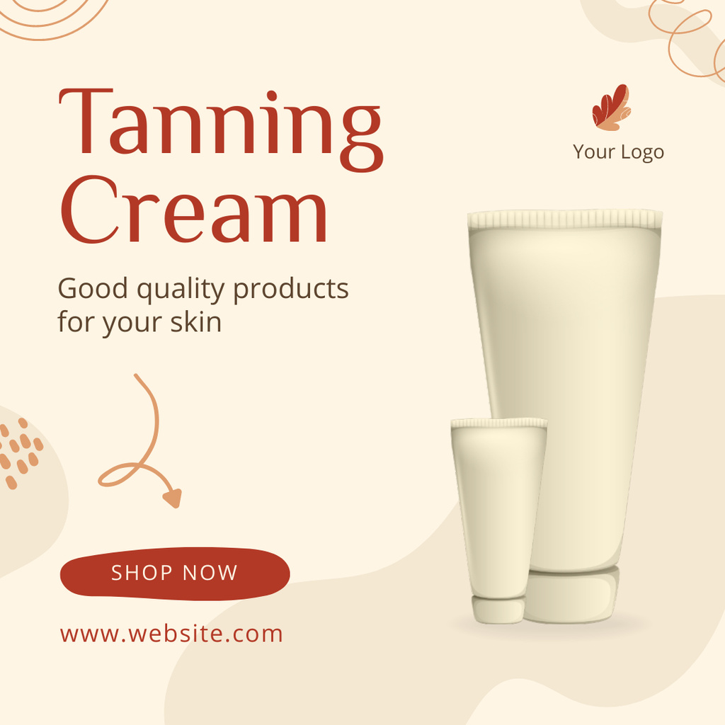 Designvorlage Tanning Creams Promotion für Instagram