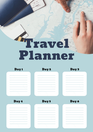 Travel and vacation itinerary Schedule Planner tervezősablon