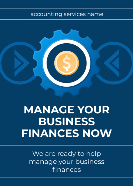 Offer of Managing Business Finances Services Flayer – шаблон для дизайна