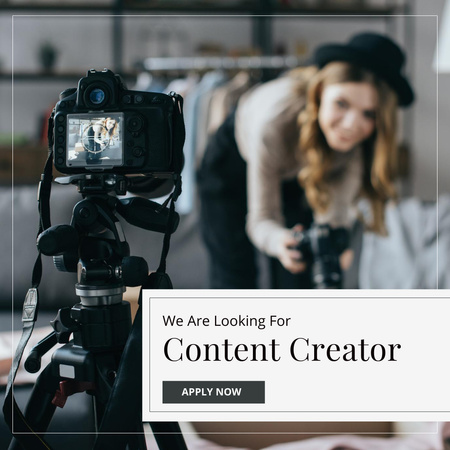 Competent Content Creator Vacancy Ad Instagram Design Template