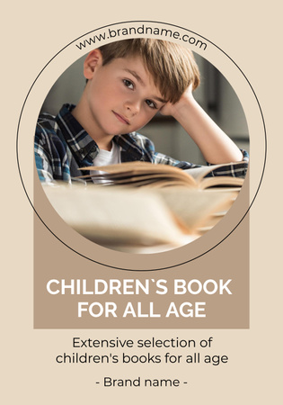 Offering Children's Books for All Ages Poster 28x40in Tasarım Şablonu