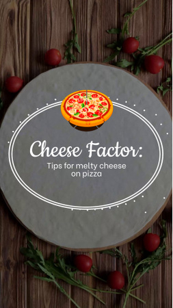Designvorlage Tricks und Tipps zum Schmelzen von Käse für Pizza für TikTok Video
