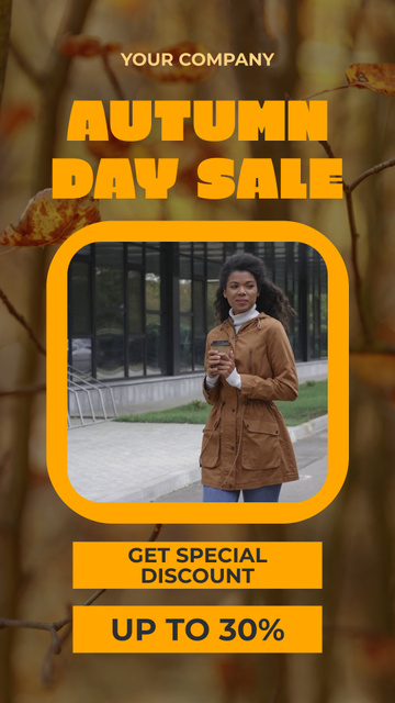 Autumn Sale of Casual Wear Instagram Video Story Design Template