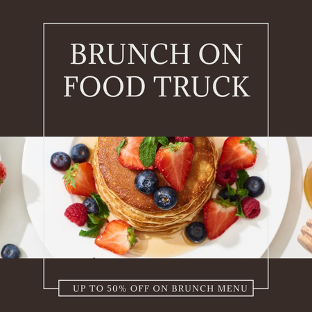 Brunch Offer on food truck Instagram Design Template