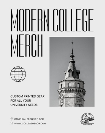 College Merch Offer Poster 22x28in Design Template