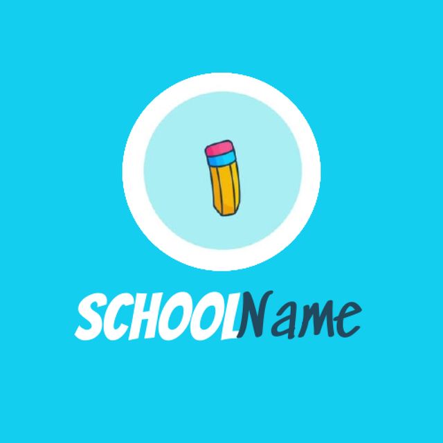 School Apply Announcement on Yellow Animated Logo Design Template