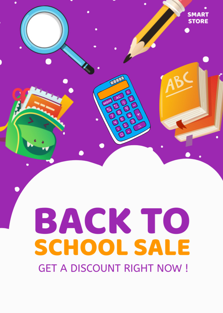 Ontwerpsjabloon van Flayer van Offer Get Discount On School Supplies