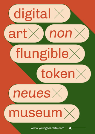 Creative Invitation to Art Museum Poster – шаблон для дизайна
