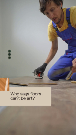 Designvorlage Professional Laminate Flooring Service Promotion für TikTok Video