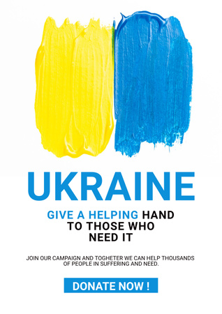 Ukraine Donation Poster Poster Design Template