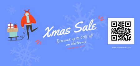 Xmas Sale of Electronic Devices Coupon Din Large Design Template