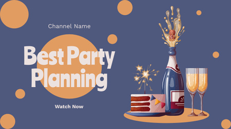 Plantilla de diseño de Servicios de planificación de fiestas de Best Agency Youtube Thumbnail 