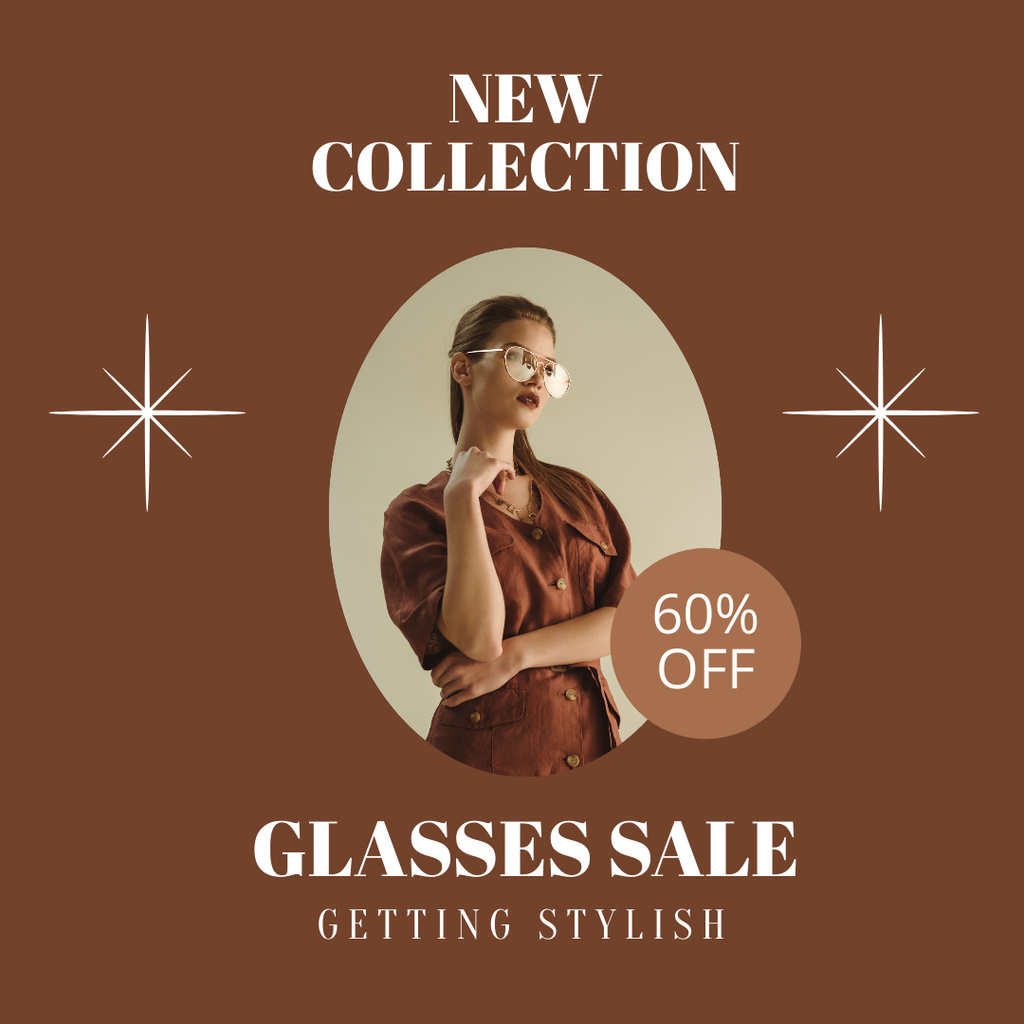 New Collection Of Eyewear At Reduced Price Offer Instagram Design Template