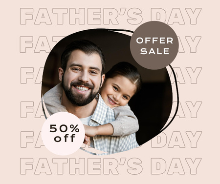 Father's Day sale Facebook Design Template