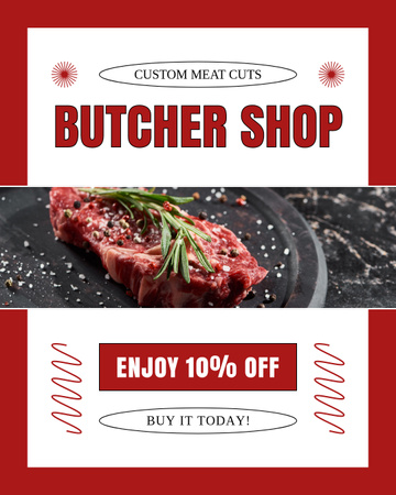 Selected Meat Cuts for Your Cuisine Instagram Post Vertical Design Template