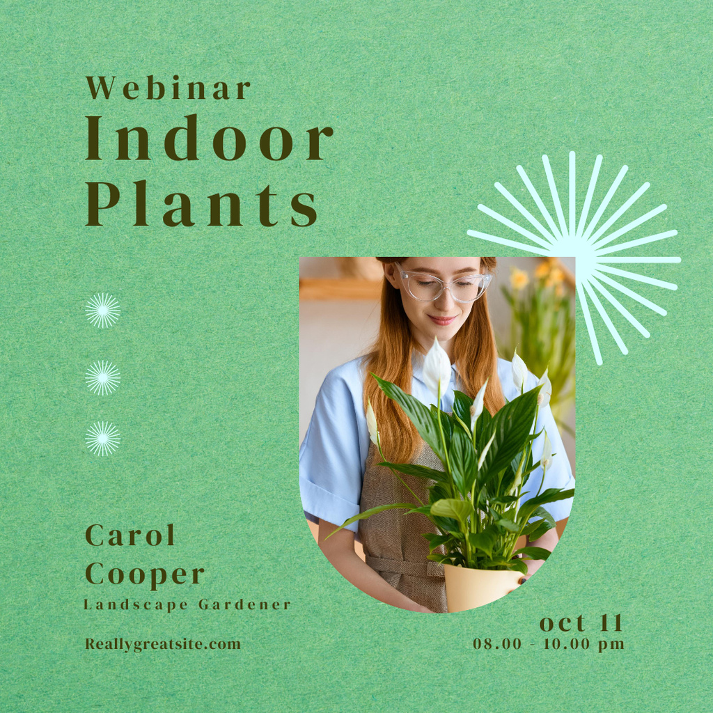 Indoor Plants Webinar  Instagram tervezősablon