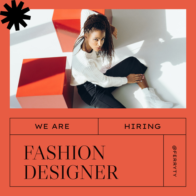 Fashion designer hiring Instagram – шаблон для дизайну