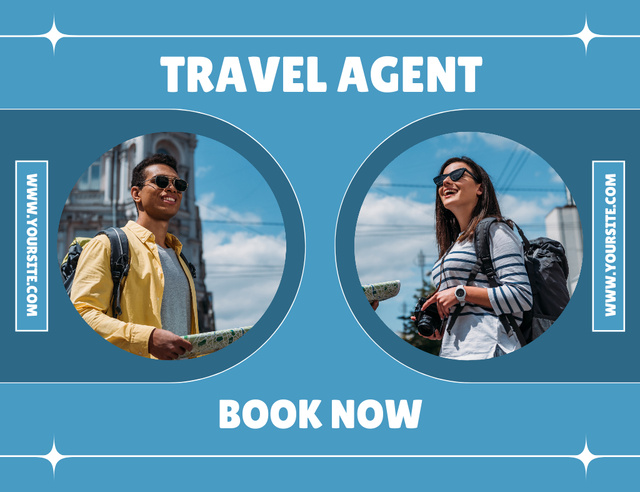 Modèle de visuel Travel Agent Services - Thank You Card 5.5x4in Horizontal