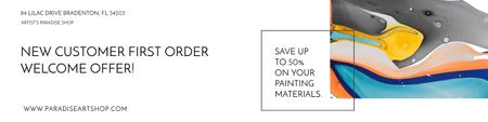 Ontwerpsjabloon van Twitter van Painting materials shop Offer