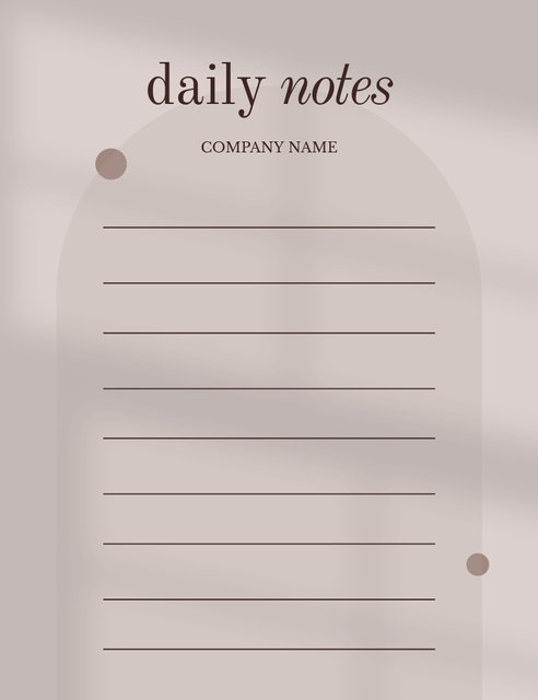 Elegant Daily Planner in Beige Notepad 107x139mm – шаблон для дизайна