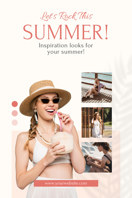 Summer Fashion Looks Pinterest – шаблон для дизайну