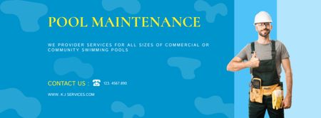 Szablon projektu Swimming Pool Repair and Maintenance Services Offers Facebook cover