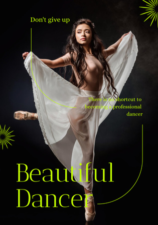 Passionate Professional Dancer Poster 28x40in Design Template