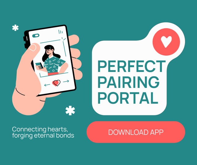 Ontwerpsjabloon van Facebook van Perfect Matchmaking Portal