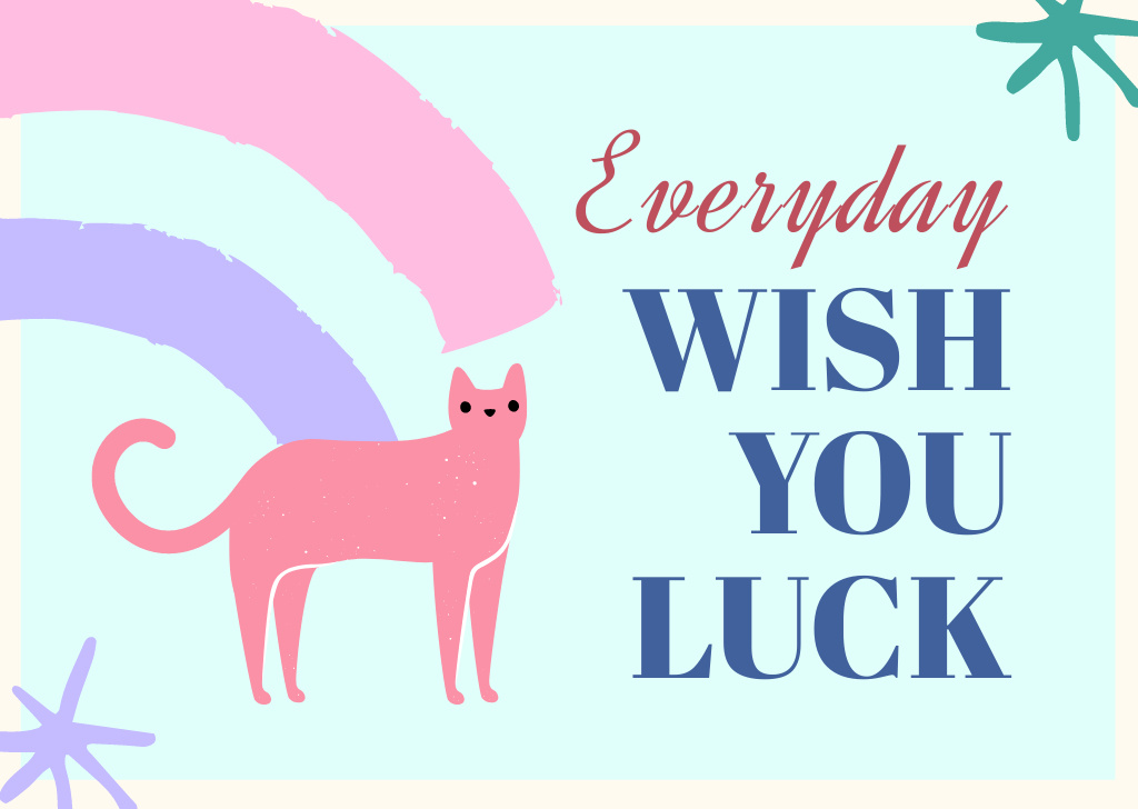 Modèle de visuel Card - wish you luck - Card