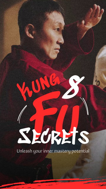 Kung Fu Secrets From Masters Instagram Video Story Πρότυπο σχεδίασης