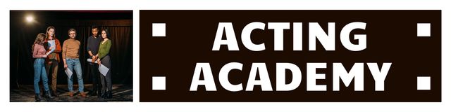 Invitation to Acting Academy for Talented Actors Twitter Tasarım Şablonu