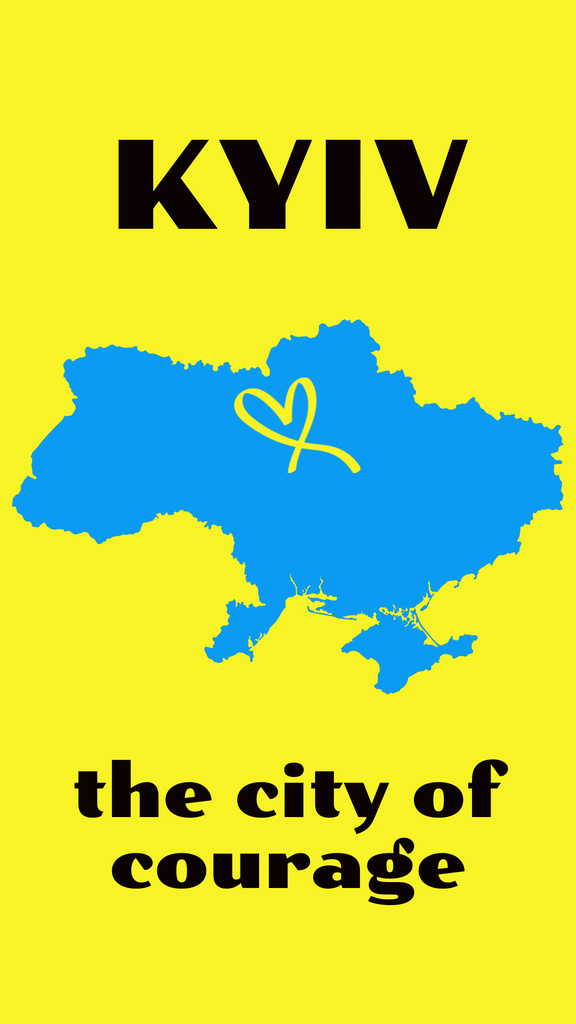 Plantilla de diseño de Increasing Awareness of Courage of Ukraine Instagram Story 