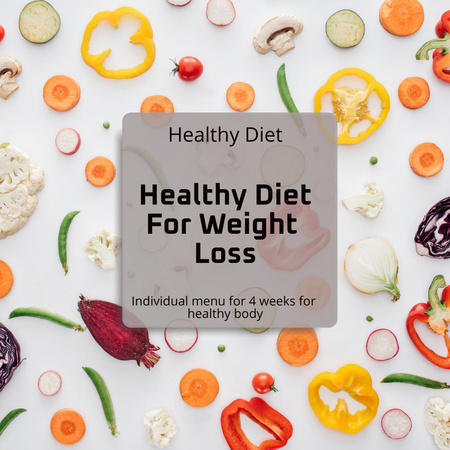 Template di design Offerta dietetica individuale per la perdita di peso Instagram