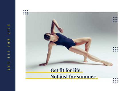 Sport Inspiration with Passionate Professional Dancer Postcard Modelo de Design