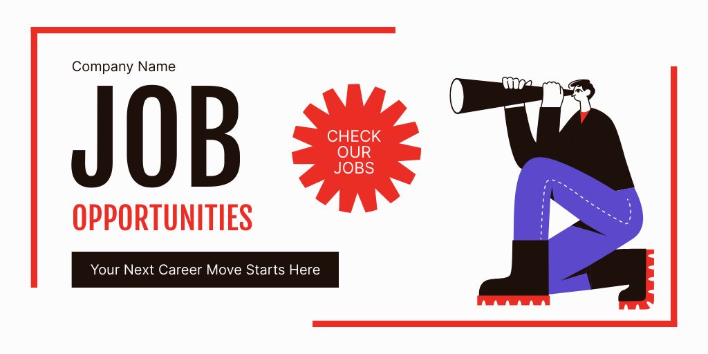 Modèle de visuel Offering Best Job Opportunities For Specialists - Twitter