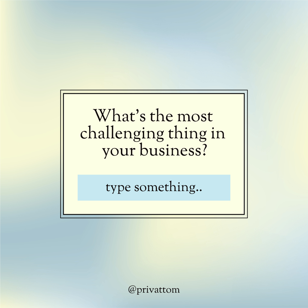 Platilla de diseño Question to Business Owners on Gradient Instagram